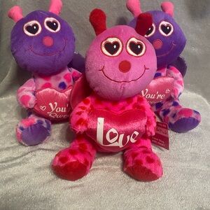 Pink and Purple Love Bug Plush Toy